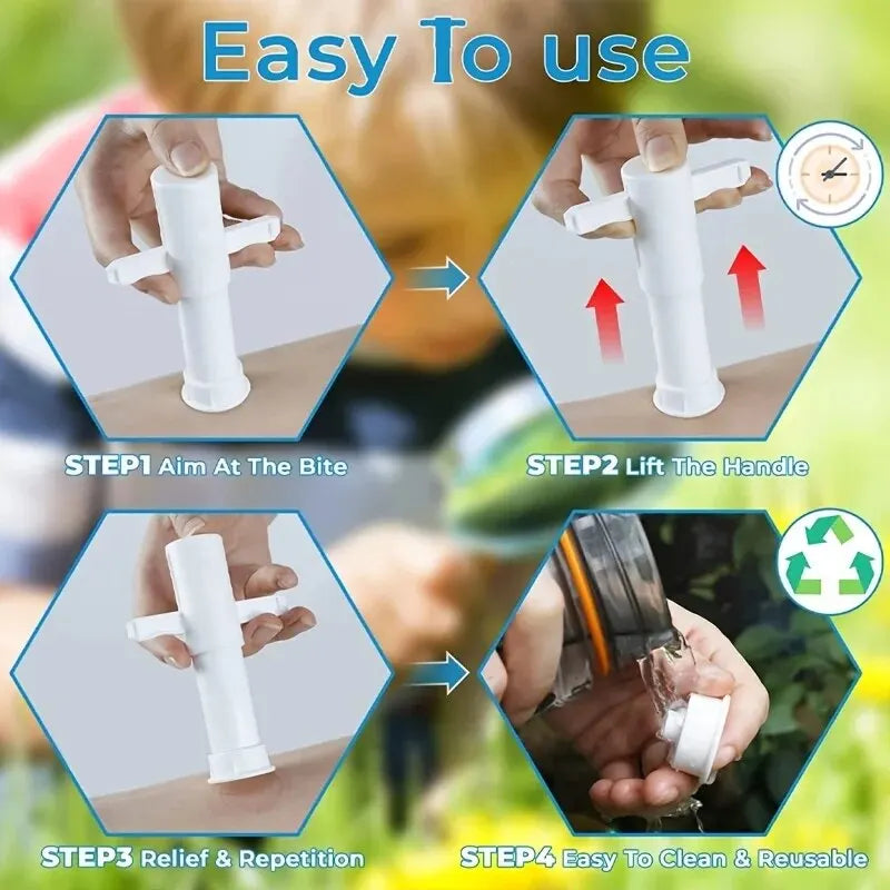 Instructions on how to use a device with steps shown and a green blurred background