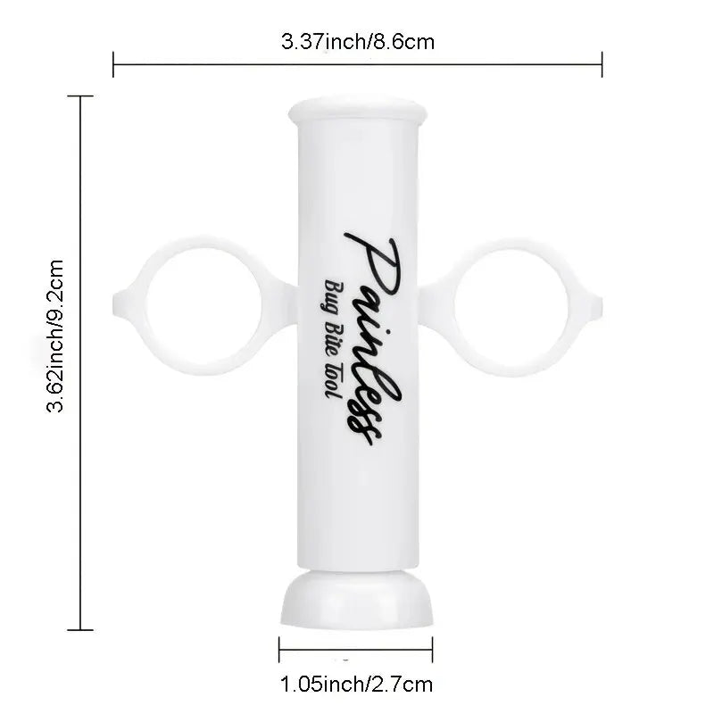 White tool with 'Painless' branding and measurements on a white background