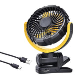 Car Cooling Fan 2000mAh USB Rechargeable Fan Burshless Cooler 900° Rotatable Portable Cooling Tool Car Electronic