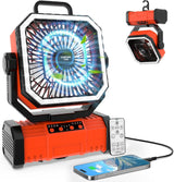 3-in-1 Camping Fan Portable Fans Rechargeable 20000mAh Battery Powered Fan with LED Lantern & Remote for Indoor Outdoor Tent