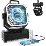 3-in-1 Camping Fan Portable Fans Rechargeable 20000mAh Battery Powered Fan with LED Lantern & Remote for Indoor Outdoor Tent