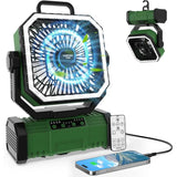 3-in-1 Camping Fan Portable Fans Rechargeable 20000mAh Battery Powered Fan with LED Lantern & Remote for Indoor Outdoor Tent